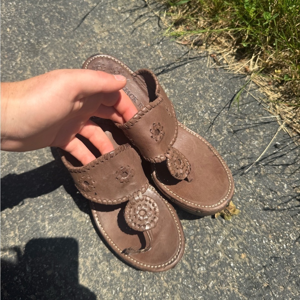 Jack Rogers Brown Heeled Sandals